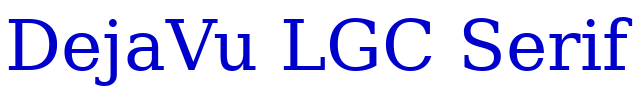 DejaVu LGC Serif font
