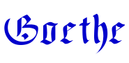 Goethe font