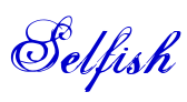 Selfish font
